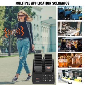 restaurant pager system wireless 400m long range lineup waiting queue signal guest customer calling beepers with vibration flashing 10 buzzers for food truck church nursery hospital 1.jpg