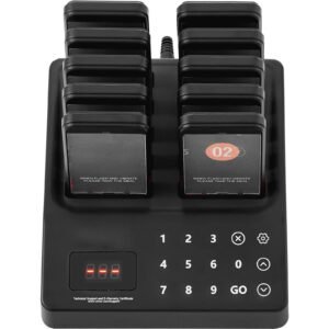 restaurant pager system wireless 400m long range lineup waiting queue signal guest customer calling beepers with vibration flashing 10 buzzers for food truck church nursery hospital 5.jpg