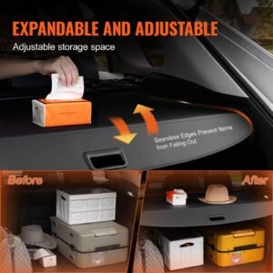 retractable cargo cover for toyota upgraded waterproof trunk cover security shield shade for toyota rav4 2019 2025 5 seater uv resistant rear trunk cover aluminum alloy pvc leather texture.jpg