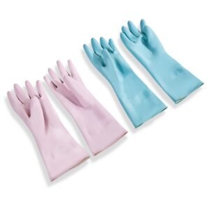 reusable dishwashing gloves 2 pairs colorful reusable household kitchen cleaning gloves for washing dishes and cleaning tasks flexible long lasting and non slip medium pink purple 12.jpg