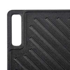 reversible grillgriddle 97x167 pre seasoned cast iron griddle rectangular double burner griddle pan non stick family pan cookware with handles flat top plate for bbq gas grill black 2.jpg