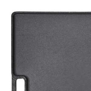 reversible grillgriddle 97x167 pre seasoned cast iron griddle rectangular double burner griddle pan non stick family pan cookware with handles flat top plate for bbq gas grill black 4.jpg