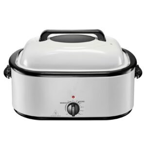 Roaster Oven, 26QT Electric Roasting Pan, 150-450 F Adjustable Temp Fast-Cooking Turkey Roaster with Cool-Touch Handle, Visible Self-Basting Lid, Defrost & Warm Function, Fits 30lb Turkey