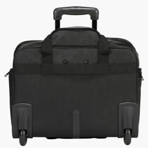 Rolling Laptop Bag, Fits Up to 17.3 Inch Laptop, Wheeled Briefcase, Roller Computer Tote Bag with Wheels & Telescoping Handle, Laptop Case for Work Travel Business Office, Women & Men (Black)