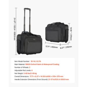 rolling laptop bag fits up to 173 inch laptop wheeled briefcase roller computer tote bag with wheels telescoping handle laptop case for work travel business office women men black 4.jpg