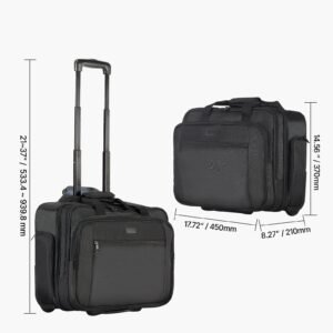 rolling laptop bag fits up to 173 inch laptop wheeled briefcase roller computer tote bag with wheels telescoping handle laptop case for work travel business office women men black 5.jpg