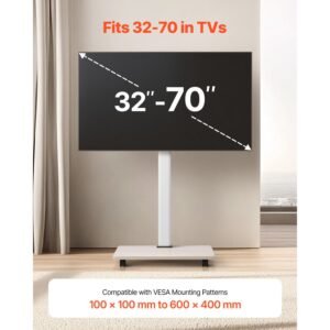 rolling tv stand mobile tv cart for 32 70 inch screens 25 left right rotation and height adjustable tv mount on wheels holds up to 99 lbs for corner bedroom outdoor max vesa 600x400mm 1.jpg