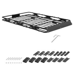 Roof Rack Cargo Basket, 64 x 39 x 4 in, Heavy Duty Roof Top Carrier Basket with Folding Design, 200 lbs Capacity, All-Weather Easy-Install Car Top Luggage Holder, Universal Fit for SUV Truck Car