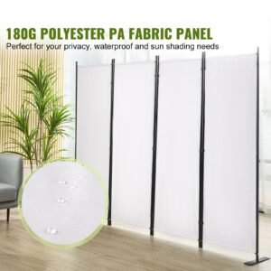 room divider 56 ft room dividers and folding privacy screens 4 panel fabric partition room dividers for office bedroom dining room study freestanding white 1.jpg