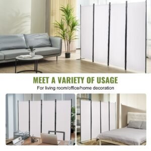 room divider 56 ft room dividers and folding privacy screens 4 panel fabric partition room dividers for office bedroom dining room study freestanding white 5.jpg