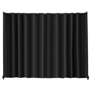 room divider portable panel room divider with wheels curtain divider stand freestanding room divider privacy screen for office bedroom dining room study black 4.jpg