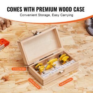 router bits set 3 pieces carbide router bit kit with 14 inch shank wood carrying case woodworking tools for professional and beginners carpenter for wood mdf particle board plywood 4.jpg