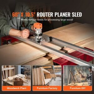 router sled, 60 inches, portable and adjustable slab flattening jig diy woodworking router sled for flattening slabs for wood flattening, home diy