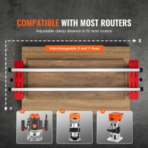router sled, 60 inches, portable and adjustable slab flattening jig diy woodworking router sled for flattening slabs for wood flattening, home diy
