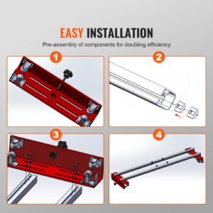 router sled, 60 inches, portable and adjustable slab flattening jig diy woodworking router sled for flattening slabs for wood flattening, home diy