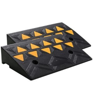 rubber curb ramp 2 pack 43 rise height heavy duty 33069 lbs15 t capacity threshold ramps driveway ramps with stable grid structure for cars wheelchairs bikes motorcycles 1.jpg