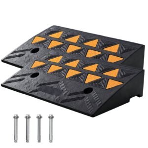 rubber curb ramp 2 pack 43 rise height heavy duty 33069 lbs15 t capacity threshold ramps driveway ramps with stable grid structure for cars wheelchairs bikes motorcycles.jpg