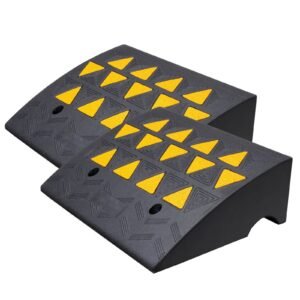 rubber curb ramp 2 pack 6 rise height heavy duty 33069 lbs15 t capacity threshold ramps driveway ramps with stable grid structure for cars wheelchairs bikes motorcycles 2.jpg
