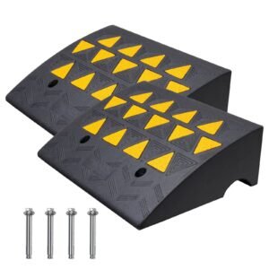 rubber curb ramp 2 pack 6 rise height heavy duty 33069 lbs15 t capacity threshold ramps driveway ramps with stable grid structure for cars wheelchairs bikes motorcycles 3.jpg
