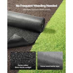 rubber mulch mat roll 2 rolls 96 x 24 in recycled rubber mulch mat 05 thick cuttable reduced weed growth natural looking weed barrier mat permanent walkway pathway for landscaping 2.jpg