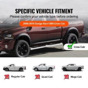 running boards 6 step bars compatible with 2009 2018 dodge ram 15002010 2023 ram 25003500 includes 2019 2023 classic crew cab 201 stainless steel side steps nerf bars 500lbs 2 pcs 1.jpg