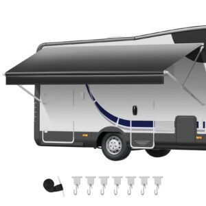 rv awning fabric replacement 17 fabric 162 18 oz heavy duty weatherproof vinyl camper awning replacement upf50 protection waterproof outdoor canopy for rv motorhome trailer black fade.jpg