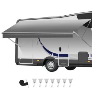 rv awning fabric replacement 17 fabric 162 18 oz heavy duty weatherproof vinyl camper awning replacement upf50 protection waterproof outdoor canopy for rv motorhome trailer gray fade.jpg