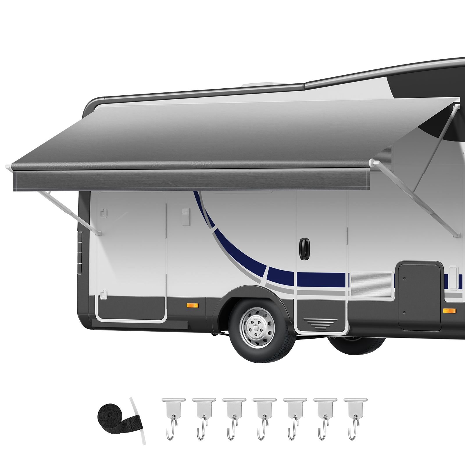 rv awning fabric replacement 17 fabric 162 18 oz heavy duty weatherproof vinyl camper awning replacement upf50 protection waterproof outdoor canopy for rv motorhome trailer gray fade.jpg