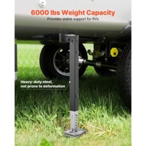 rv lead fifth wheel landing gear leg 179013, 32.5 inch 5th wheel landing gear universal replacement compatible with lippert venture, atwood, stromberg carlson systems, with pin and base, black