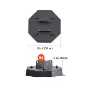 rv leveling pads 4 pack rubber trailer jack pads each with 5000 lbs capacity standard jack stabilizer pad with large surface area ideal for scissor jack feet 5th wheels class ac motorhomes 1.jpg
