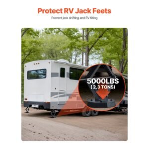 rv leveling pads 4 pack rubber trailer jack pads each with 5000 lbs capacity standard jack stabilizer pad with large surface area ideal for scissor jack feet 5th wheels class ac motorhomes 5.jpg
