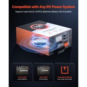 rv power converter 100 amp 110v ac to 12v dc rv converter battery charger multi stage smart charging 13v to 165v operating range compatible with lithium lead acid battery for camper 2.jpg