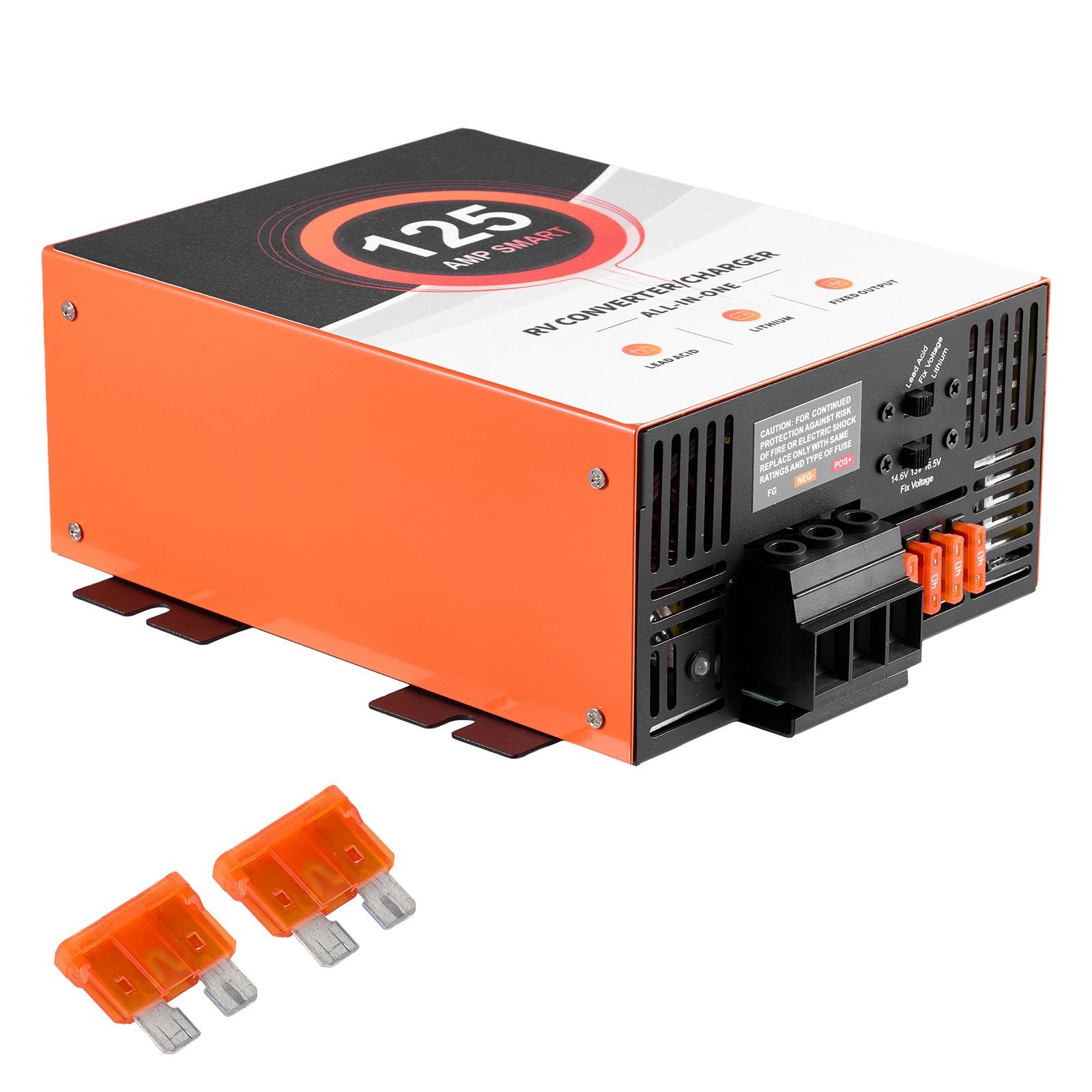 rv power converter 125 amp 110v ac to 12v dc rv converter battery charger multi stage smart charging 13v to 165v operating range compatible with lithium lead acid battery for camper.jpg