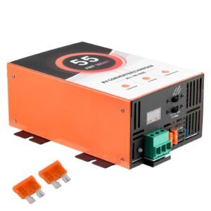 RV Power Converter, 55 Amp, 110V AC to 12V DC RV Converter Battery Charger, Multi Stage Smart Charging, 13V to 16.5V Operating Range, Compatible with Lithium & Lead Acid Battery, for Camper