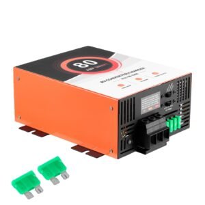 RV Power Converter, 80 Amp, 110V AC to 12V DC RV Converter Battery Charger, Multi Stage Smart Charging, 13V to 16.5V Operating Range, Compatible with Lithium & Lead Acid Battery, for Camper