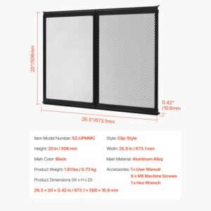 rv screen door protector 265 x 20 inch door grille easy to install and disassemble reinforced breathable protective mesh aluminum alloy camper rv entry protector for pet protection black 3.jpg