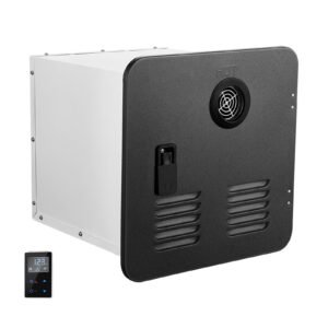 RV Tankless Water Heater, Instant Shower with 15 x 15 inches Black Door and Remote Controller, 42000BTU Optimized Comfort Performance Hot Water, Ideal for RVers' Family Everyday Use, Black
