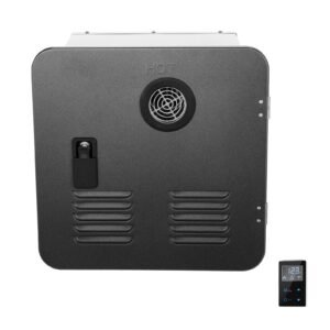 RV Tankless Water Heater, Instant Shower with 15 x 15 inches Black Door and Remote Controller, 55000BTU Optimized Comfort Performance Hot Water, Ideal for RVers' Family Everyday Use