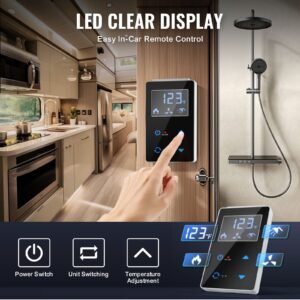 rv tankless water heater instant shower with 15 x 15 inches white door and remote controller 55000btu optimized comfort performance hot water ideal for rvers family everyday use 3.jpg