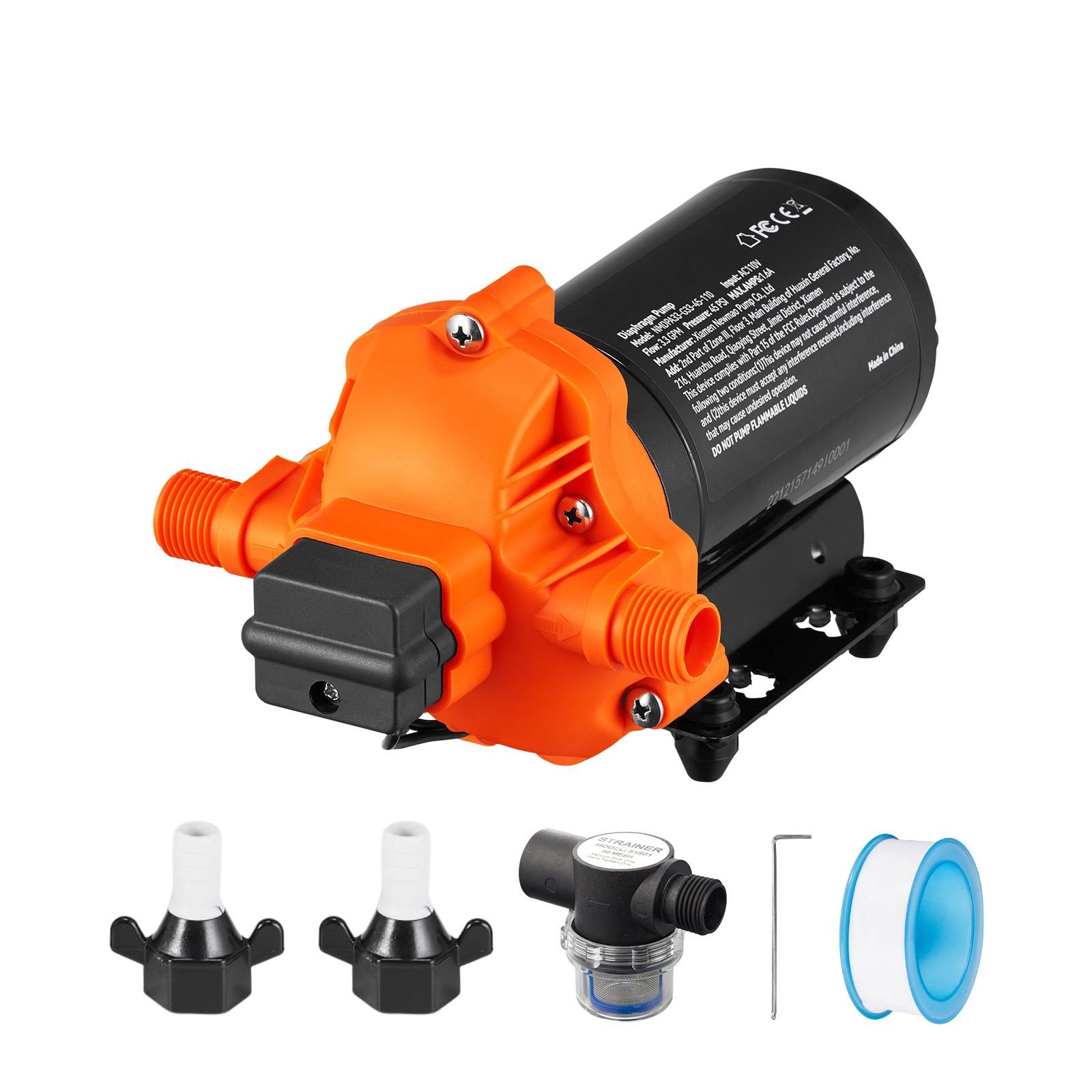rv water pressure diaphragm pump 3chambers 110v 33gpm 45psi adjustable presssure fresh water pump self priming sprayer pump for rv camper marine boat lawn.jpg