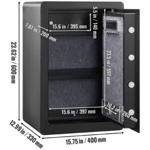 safe 22 cubic feet home safe steel security safe with fingerprint digital keypad and 2 keys cabinet safe with large fire proof bag protect cash gold jewelry documents 158x13x236 inch 3.jpg