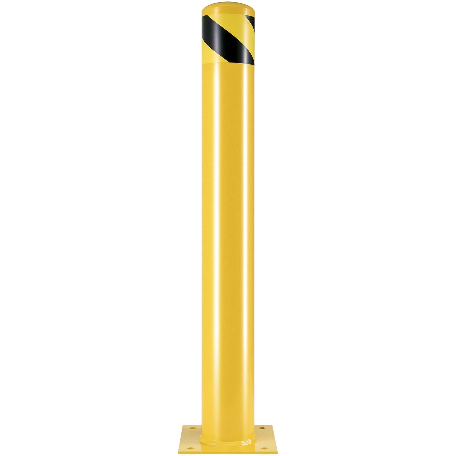 safety bollard safety barrier bollard 4 12 od 36 height yellow powder coat pipe steel safety barrier with 4 free anchor bolts for traffic sensitive area.jpg