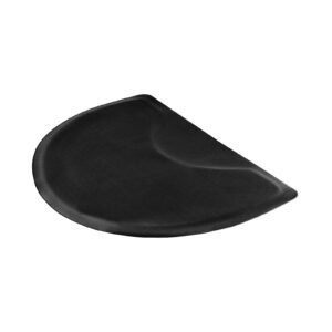 Salon Mat for Hair Stylist, 3 x 4 FT Semi-circle Salon Chair Mat, 1/2-inch Thickened Anti Fatigue Barber Shop Floor Mat with Round Cut Out, Easy-to-Clean PVC Surface & Anti-Trip Beveled Edges