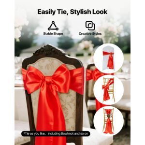 satin chair sashes bows 50pcs chair ribbon ties back sash 7 x 108 inch red wedding reception decoration for wedding ceremony baby shower party events banquet chair cover decoration 3.jpg