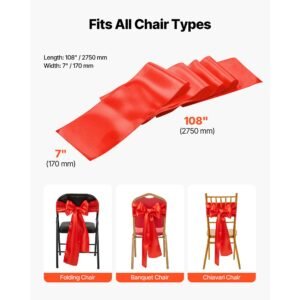 satin chair sashes bows 50pcs chair ribbon ties back sash 7 x 108 inch red wedding reception decoration for wedding ceremony baby shower party events banquet chair cover decoration 5.jpg