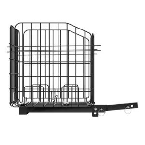 scooter rear basket, folding metal wire basket, heavy duty & spacious cargo basket, works with 1 inch receiver, compatible with most golden, drive & pride mobility scooter