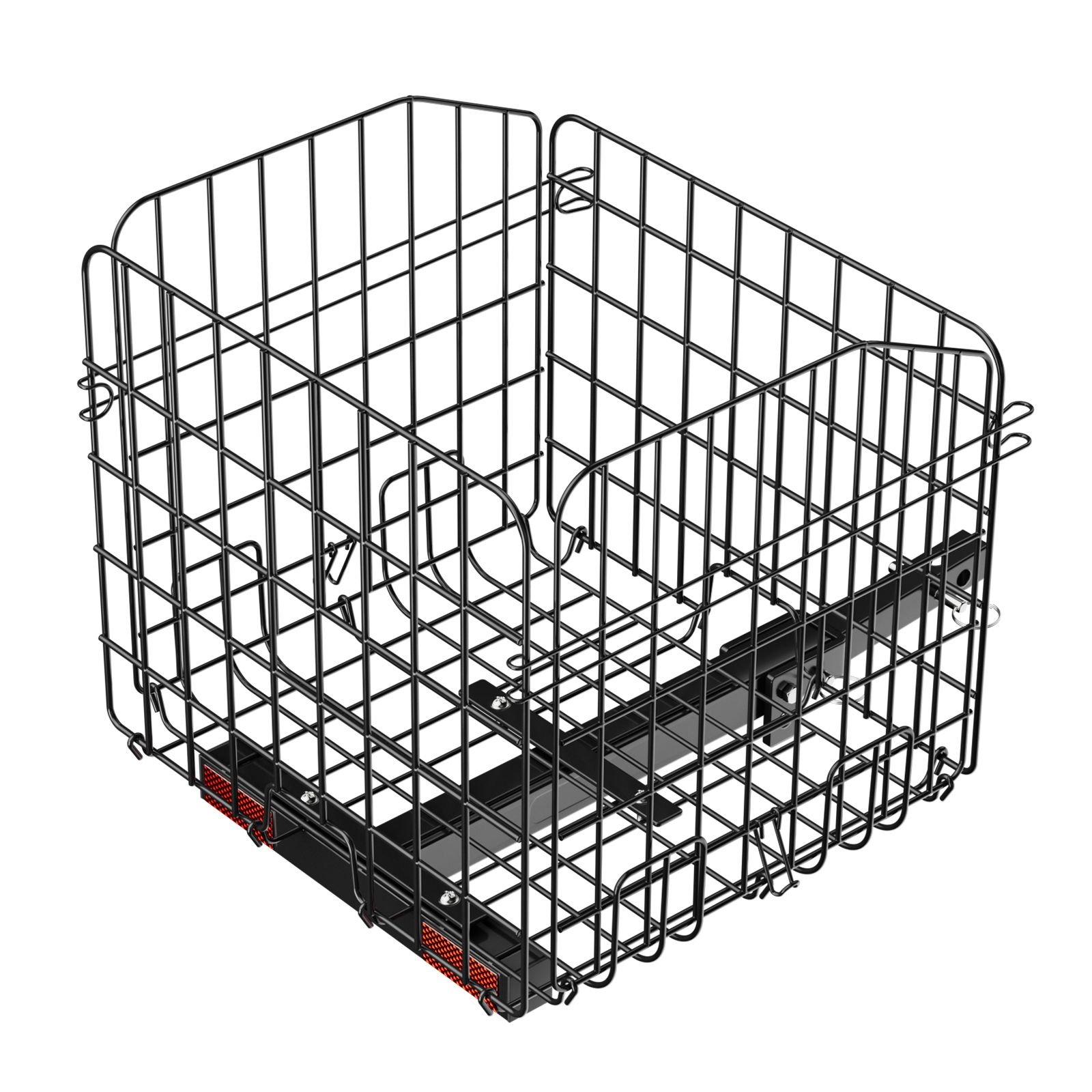scooter rear basket, folding metal wire basket, heavy duty & spacious cargo basket, works with 1 inch receiver, compatible with most golden, drive & pride mobility scooter