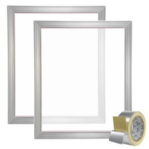 screen printing kit 2 pieces aluminum silk screen printing frames 20x24inch silk screen printing frame with 160 count mesh high tension nylon mesh and sealing tape for t shirts diy printing.jpg