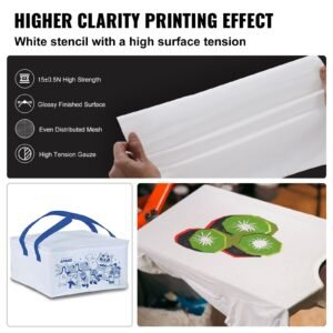 screen printing kit 6 pieces aluminum silk screen printing frames 20x24inch silk screen printing frame with 160 count mesh high tension nylon mesh and sealing tape for t shirts diy printing 3.jpg