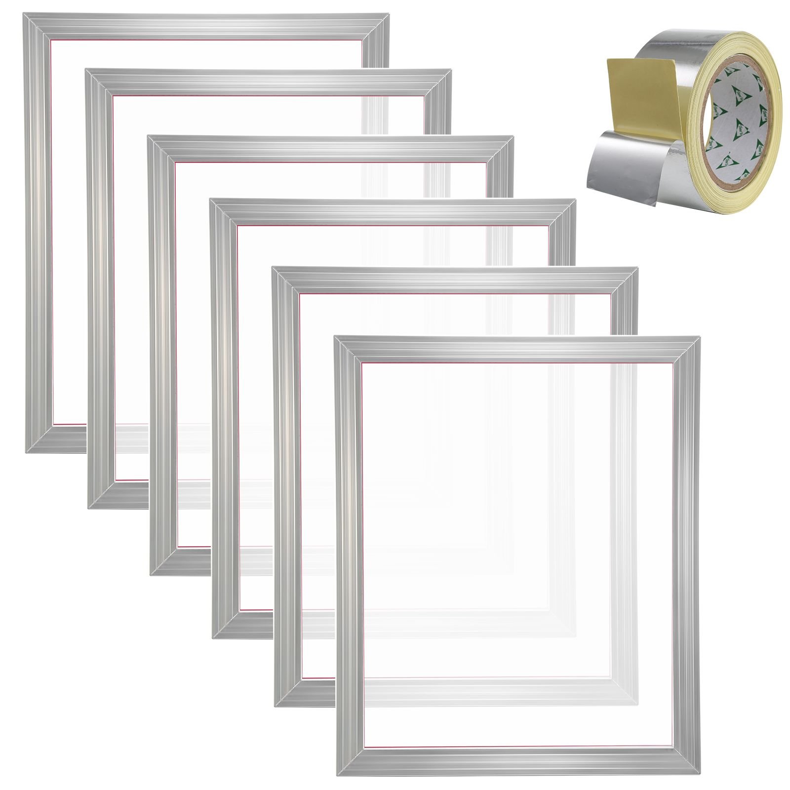 screen printing kit 6 pieces aluminum silk screen printing frames 20x24inch silk screen printing frame with 160 count mesh high tension nylon mesh and sealing tape for t shirts diy printing.jpg